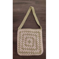 Stylish crochet handbag green